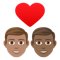 Couple with Heart- Man- Man- Medium Skin Tone- Medium-Dark Skin Tone emoji on Emojione